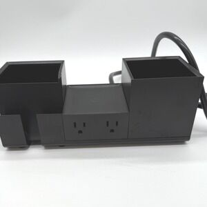 Bostitch Desk Organizer, Outlet USB Ports, phone Charging, Black configurable